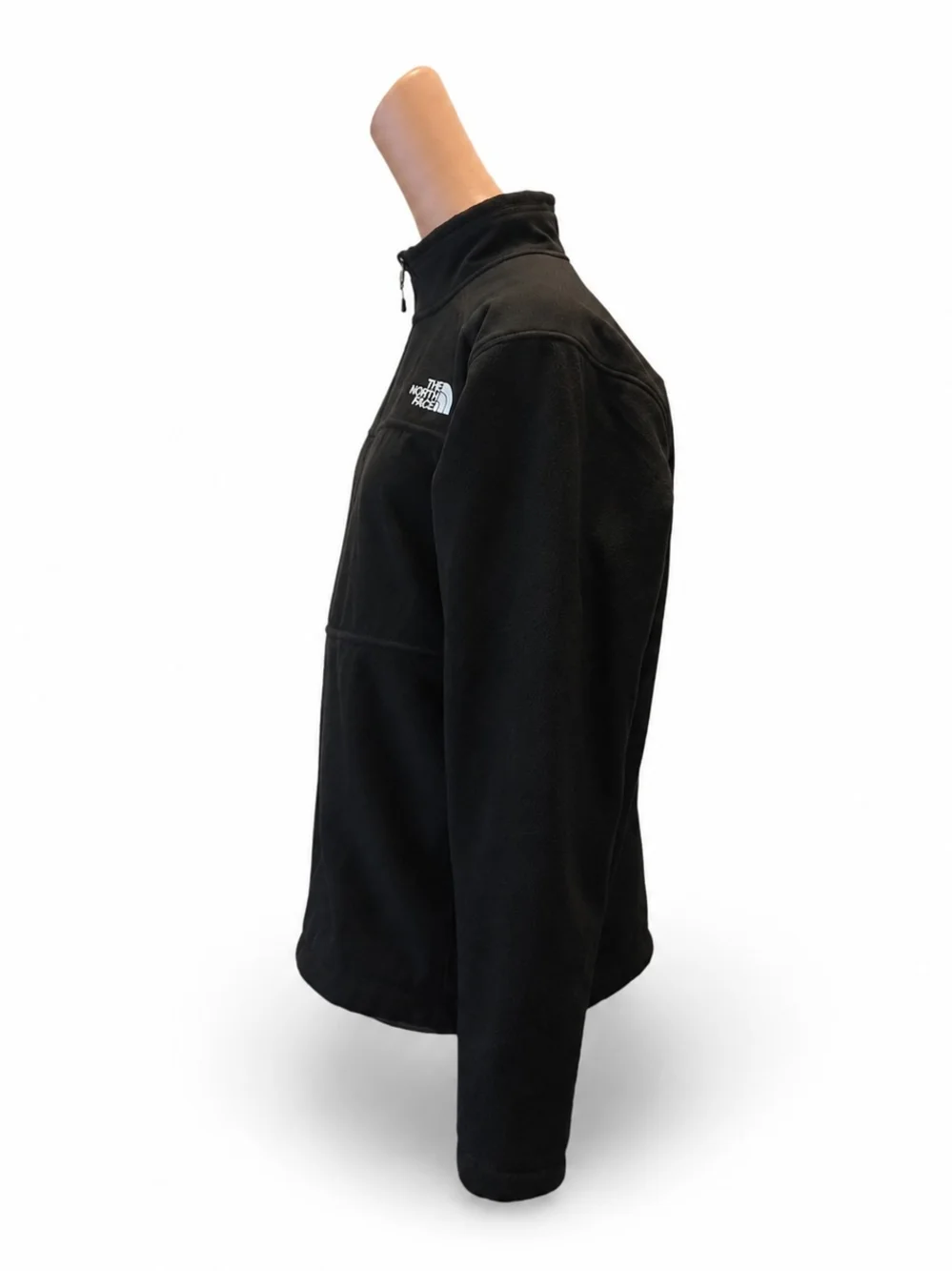 The North Face Mens Black Full-Zip Fleece Jacket - Medium.